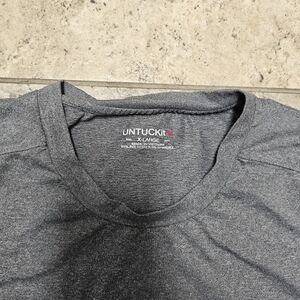 UNTUCKit Crew Neck Short Sleeve Shirt Men's Gray Size XL